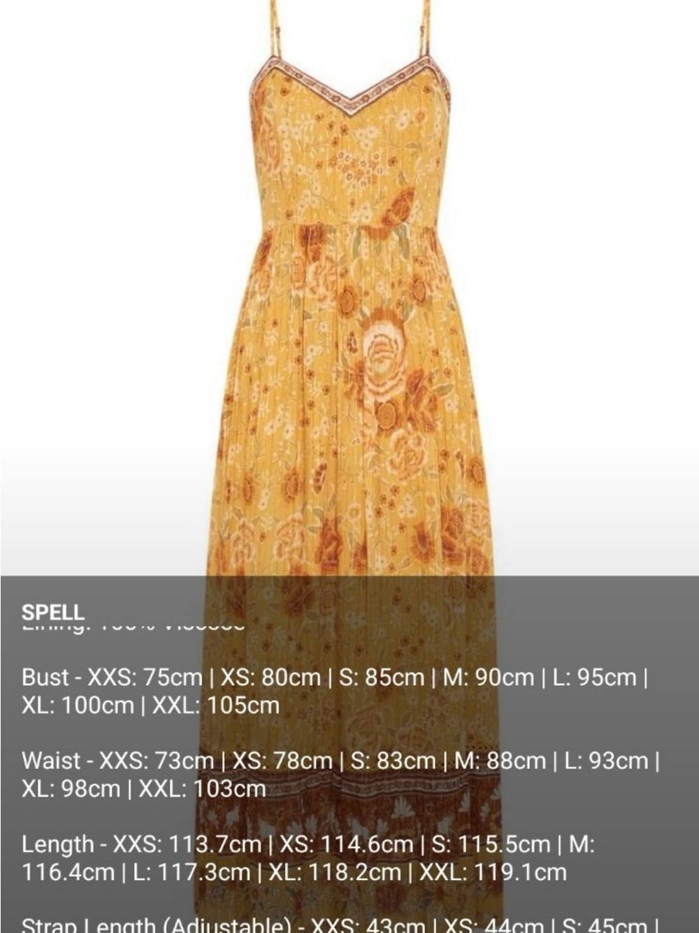 Spell and the Gypsy - Mystic Strappy Dress Sunflower - Picture 6 of 7